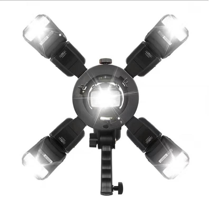 手持S型夹头s型闪光灯支架保荣接口夹头s架s底座多功能灯座神牛