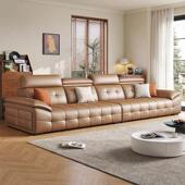 慕邦卡瑞 多功能储物直排劳伦斯皮沙发F 极简真皮沙发客厅2025新款