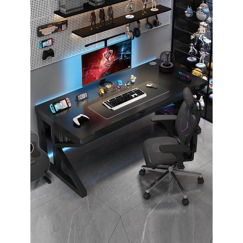 北欧轻奢台式电脑桌电竞桌椅套装简易小型书桌写字办公桌卧室家用