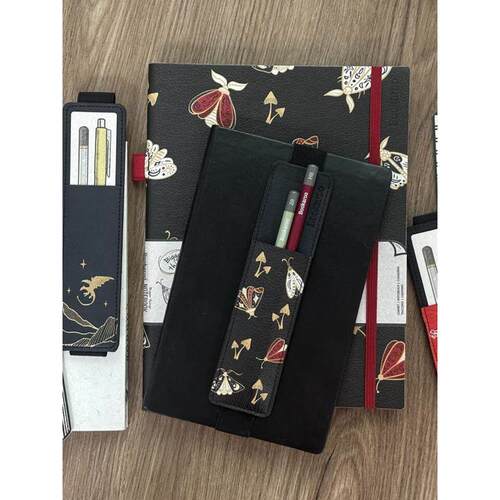 便携式读书笔袋特别版英国IF文创Bookaroo文艺风创意绑带皮质手帐