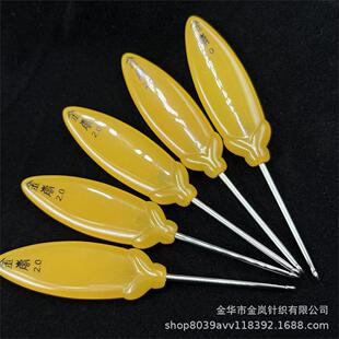 沪牌金岚钩针树脂短柄玉兰花标准针头厂家直发