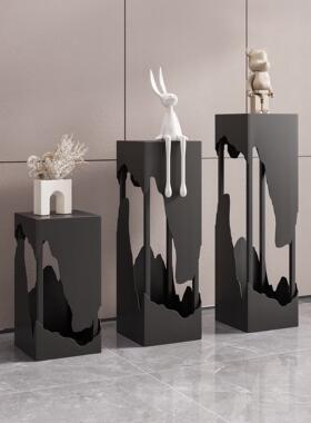 轻奢花架客厅摆件创意落地架简约角几现代装饰架北欧花几架子