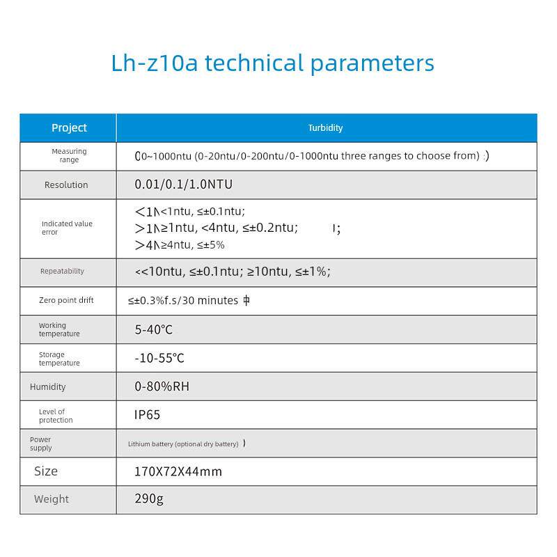 陆恒生物浊度仪便携式散射光浑浊度测试分析色度悬浮物检测仪器