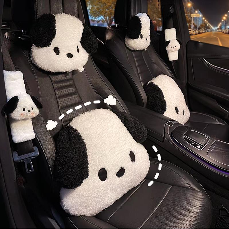 汽车腰靠可爱帕恰狗卡通车载通用靠垫腰垫头枕护颈枕开 车护腰神