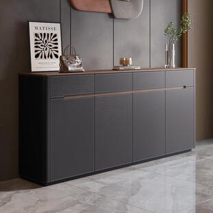 意大利鞍皮家庭门鞋柜入口门厅柜大储物入口柜实木薄定制鞋柜