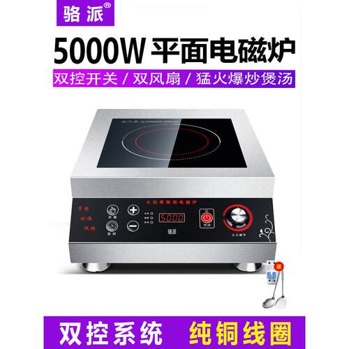 骆派商用电磁炉5000w平面大功率电磁炉5KW爆炒煲汤炉商业厨房设备