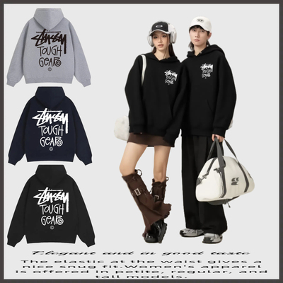 瑞斯图西经典图案logo连帽STU卫衣宽松美式重磅纯棉卫衣冬男女款