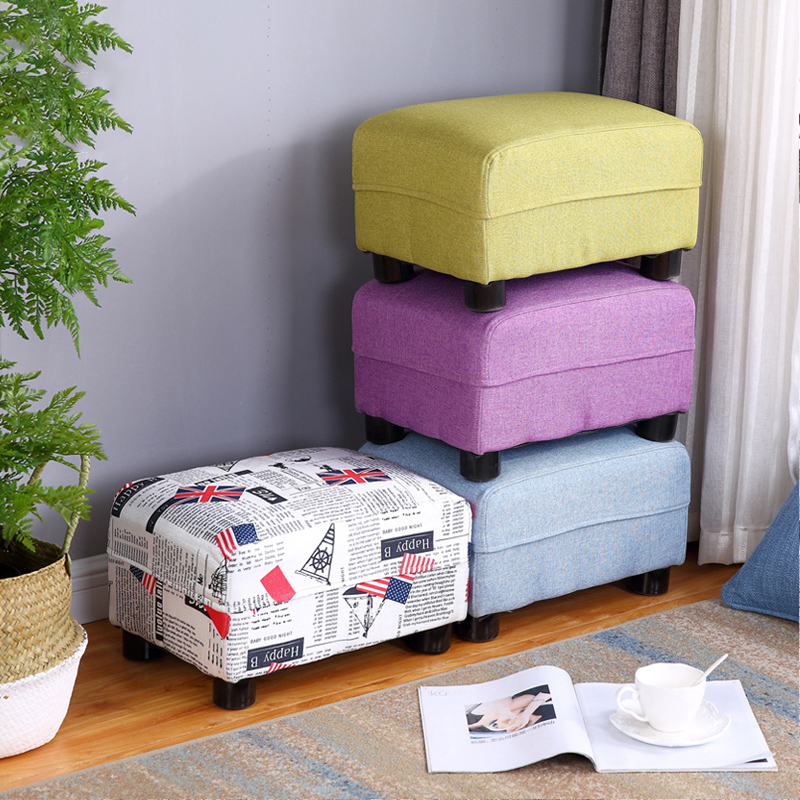 速发布艺脚凳沙发凳子时尚美甲凳方凳子家用小板凳创意换鞋凳矮凳