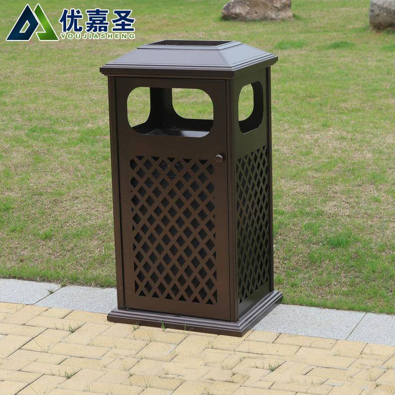 户外高档铸铝别墅垃圾桶公园果皮箱景区垃圾箱室外铝合金垃圾箱