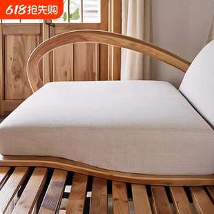 前低后高沙发垫老式实木坐垫红木弧形垫子中式硬加靠背海新疆包邮