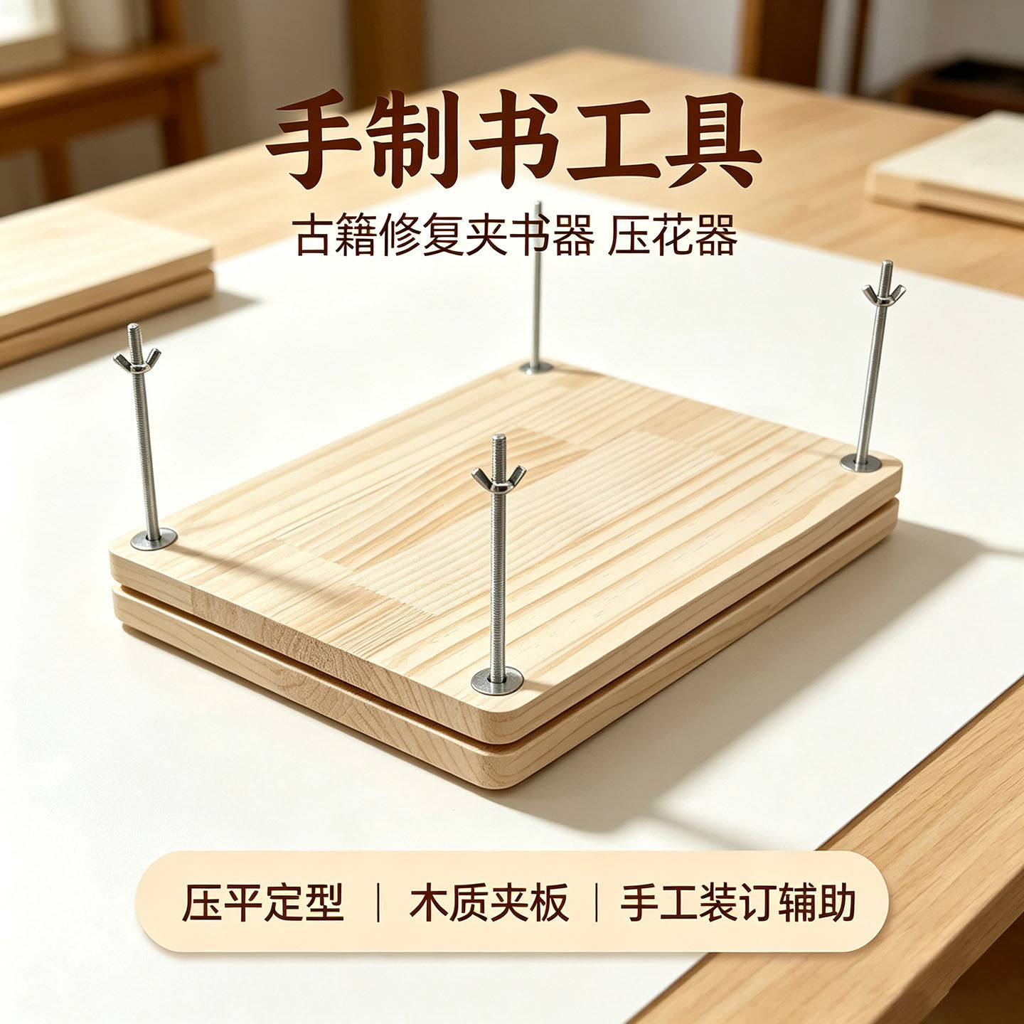 跨境夹书器家用豆腐奶酪自制过滤器古籍修复夹书器缝书器装压神器