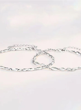 新款星月莫比乌斯环情侣手链男女一对轻奢小众高级感手饰