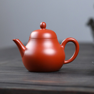 厂家批发宜兴紫砂壶原矿朱泥高梨形壶功夫茶具手工小茶壶一件