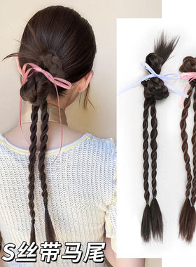 假发辫子女麻花长辫网红扭扭辫新中式头饰拳击小辫仿真马尾抓夹