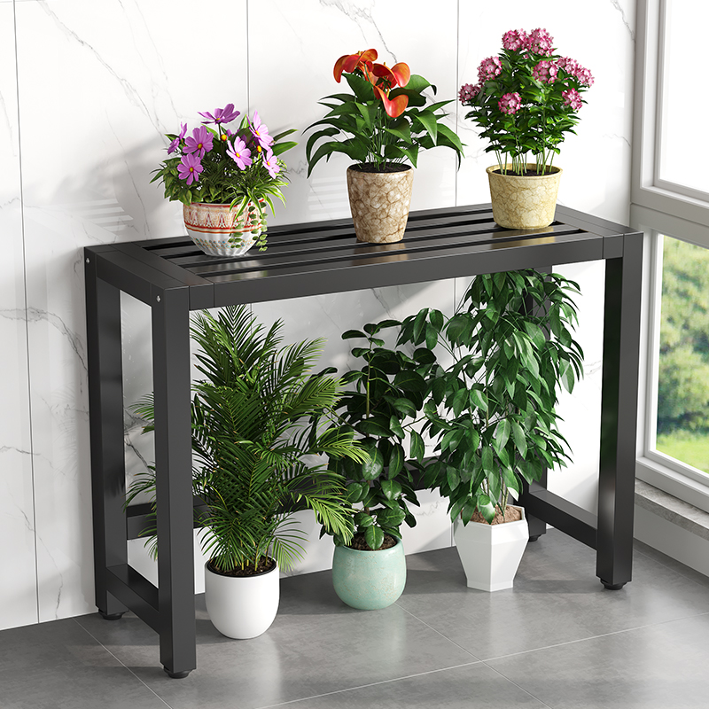 阳台铁艺花架空调外机置物架户外庭院全铁艺绿植盆景架家用花盆架