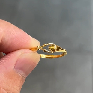 小红书爆款灵蛇衔尾戒指2025新款本命年蛇形精致小金蛇可调节指环