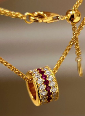 小红书爆款闪动蔷薇设计感项链重工复古高级感精致时尚轻奢吊坠