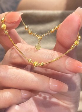 小红书爆款金色招财转运猫眼珠手链蛇骨细手链女款简约轻奢高级感