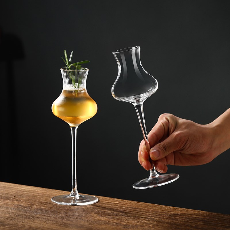水晶玻璃闻香杯 品鉴会试酒杯 洋酒杯子威士忌杯纯饮鸡尾酒高脚杯