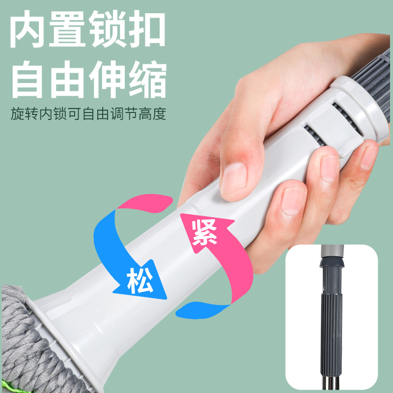 拖把家用一拖地净免手洗自拧水旋转拖把新款家用旋转懒人拖布墩布