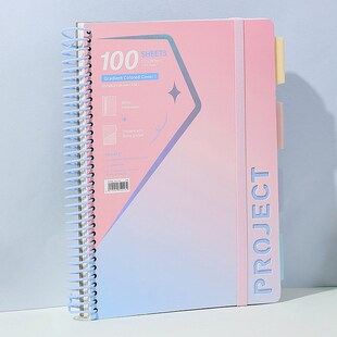 英瑞克纸面软线圈本a4美式科目大线圈本四孔替芯本横线多功能大学