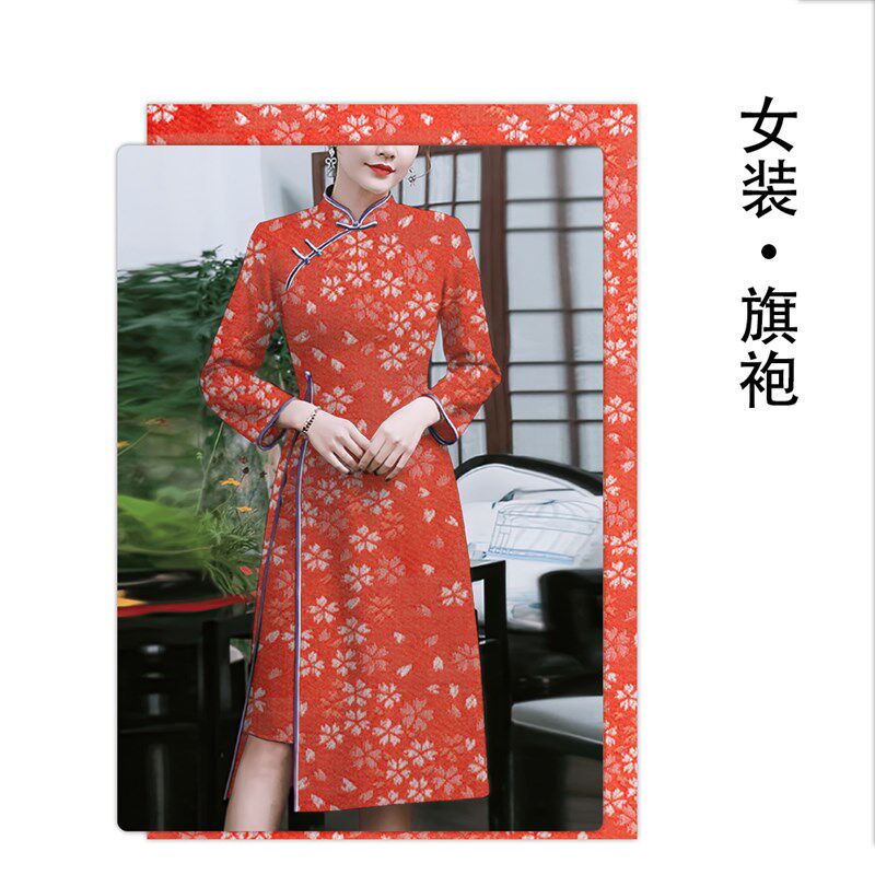 女装旗袍系列 成衣模板 设计服装模板 面料成衣模板中大面料市场