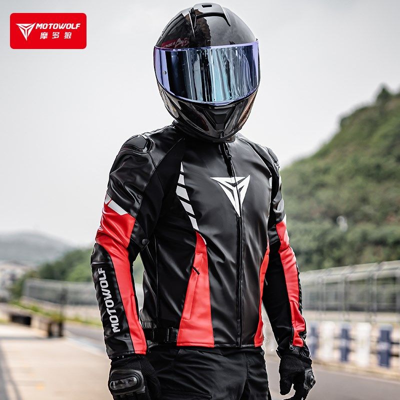 摩托车骑行服机车防风冬季保暖抗寒骑士装备赛车服防摔上衣皮夹克