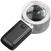 拜斯特手持式 30倍维修放大镜带灯双层光学玻璃镜片观察芯片焊接