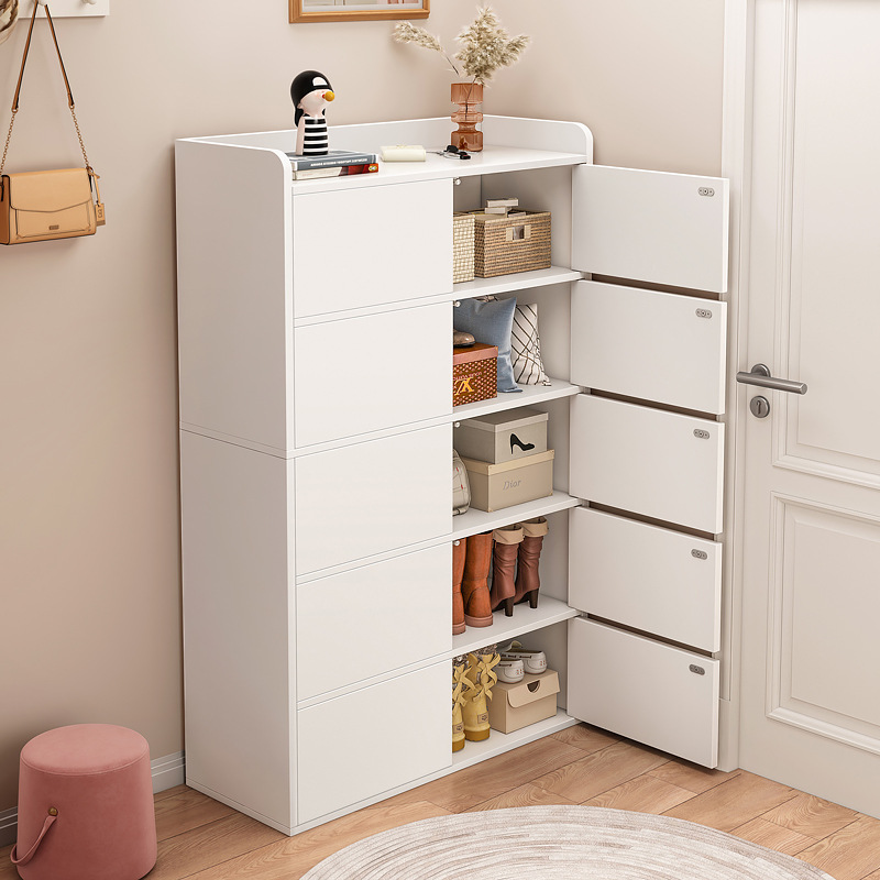 鞋柜家用门口外楼道大容量窄款简易阳台储物柜收纳置物柜防尘鞋架