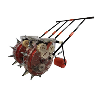 人力手推两行5嘴6嘴7嘴播种机播玉米大豆花生绿豆棉花双行播种机