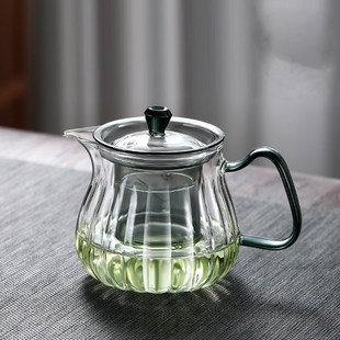 高硼硅透明玻璃简约茶壶家用办公大容量J茶水分离带过滤泡茶器茶