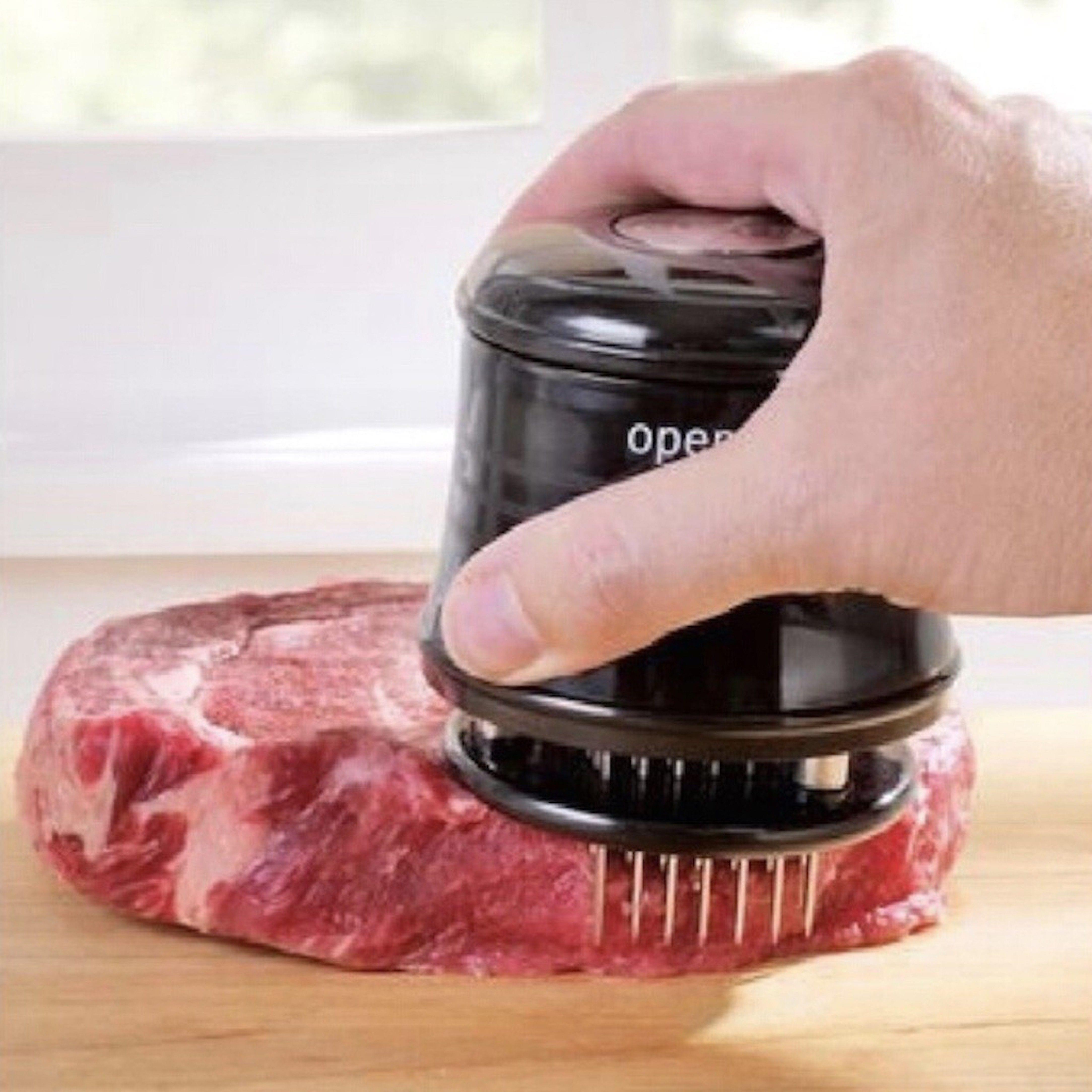 56针叉烧牛排工具带锁嫩肉针不锈钢松肉器肉类扎孔针断筋器食品级