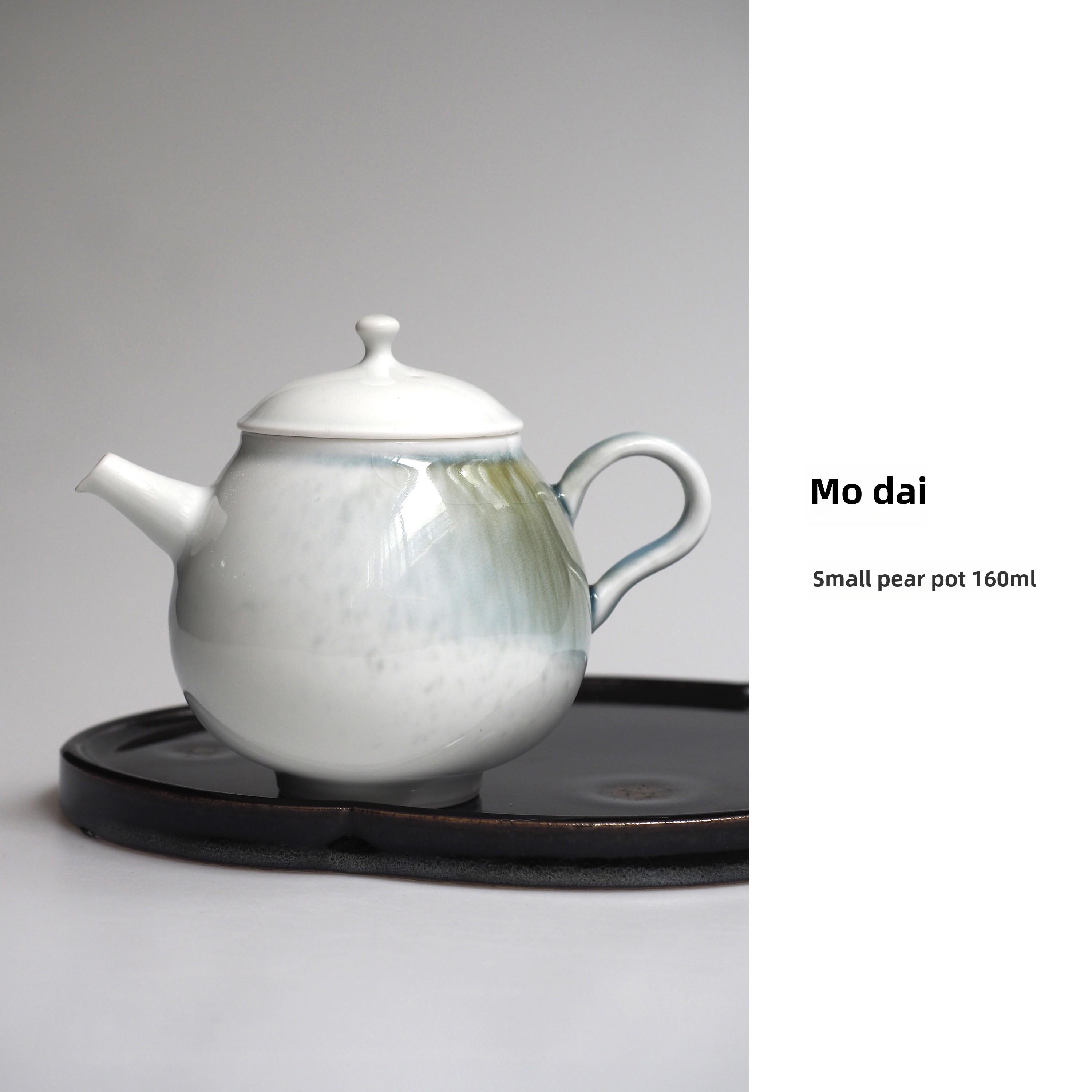 莫黛小丽壶景德镇高温窑釉精美茶壶套装花口茶杯单杯160ml