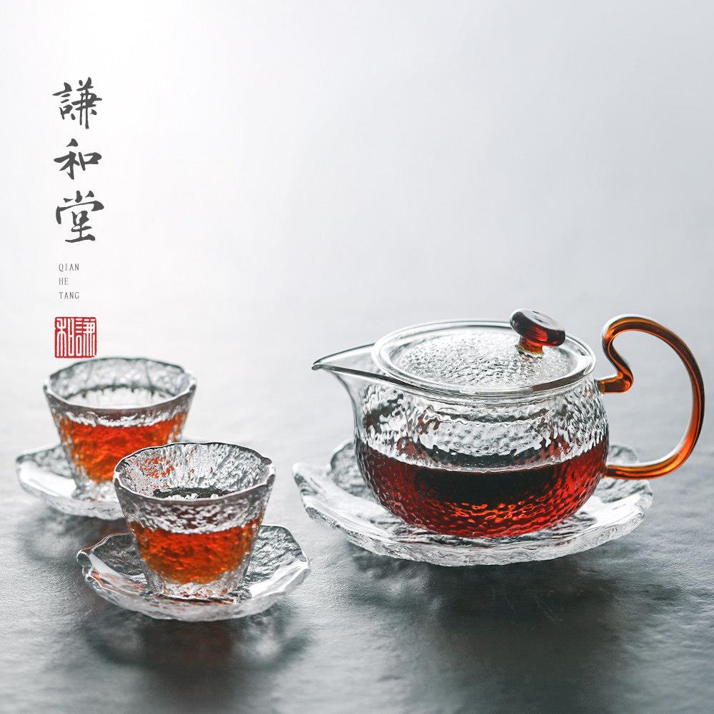玻璃茶壶茶具套组过滤泡茶壶耐高温家用泡茶杯办公室会客花茶壶