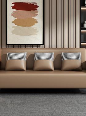 北欧轻奢小户型现代简约科技布猫抓皮艺沙发客厅简约直排双人沙发