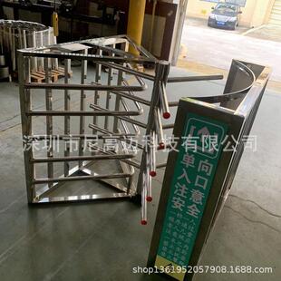 旋转门单向栅烤漆小区工地全高转闸旋转门行人通道闸人脸门禁系统