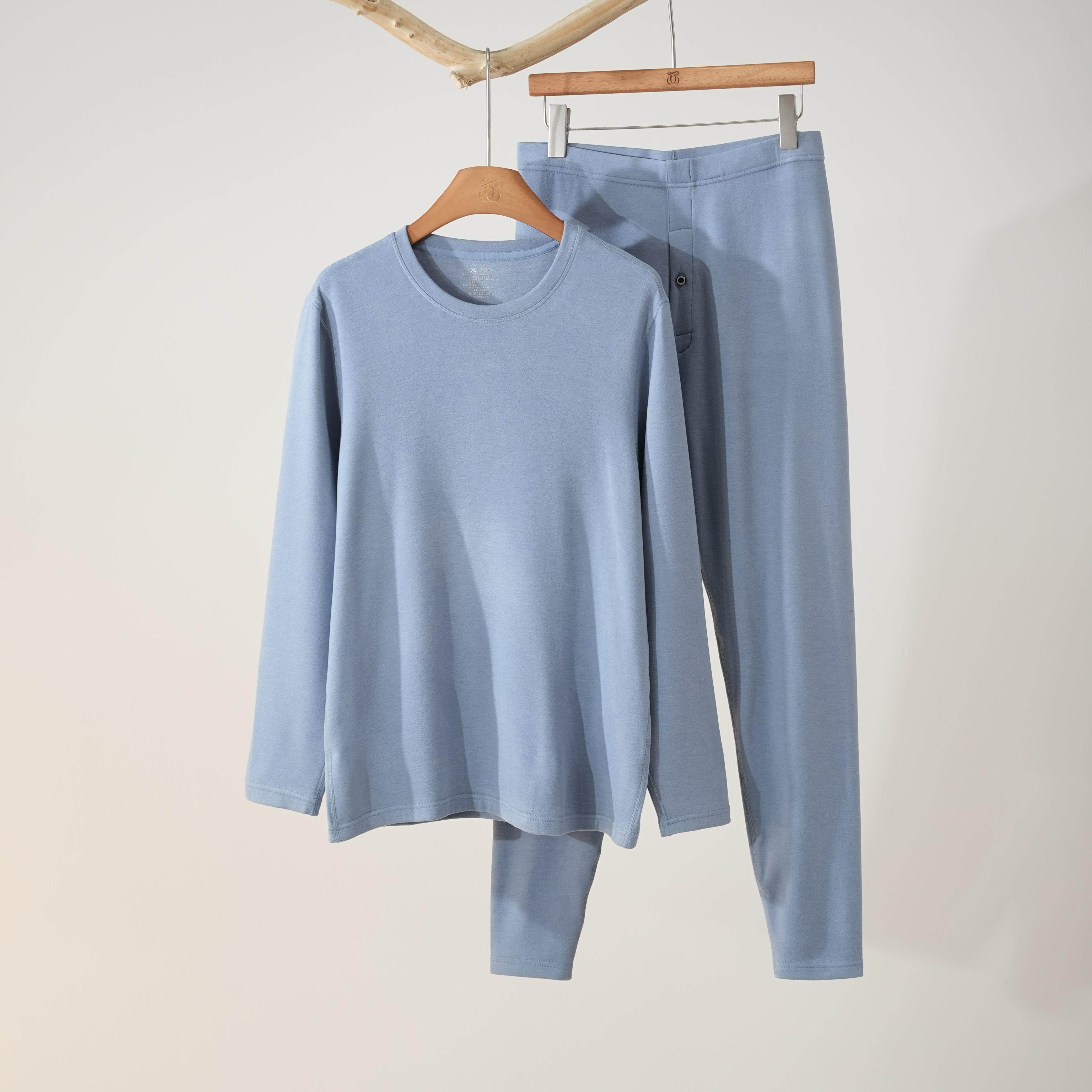 西子/【伴暖】男款秋冬貂绒蚕丝保暖打底秋衣秋裤套装/SYSLL002