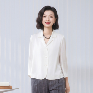 可机洗19姆米6A桑蚕丝薄款西装女