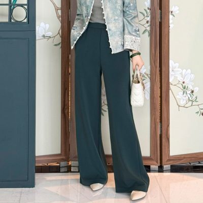莫代尔舒适弹力运动休闲显瘦长裤