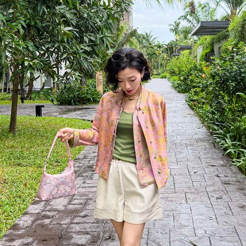 桑蚕丝非遗宋锦双面穿新中式外套