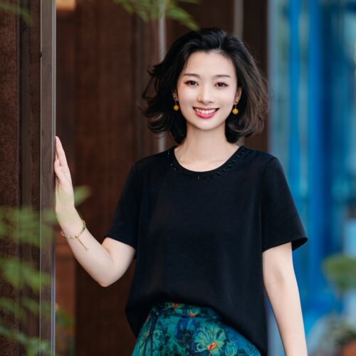 圆领通勤气质经典百搭短袖T恤女