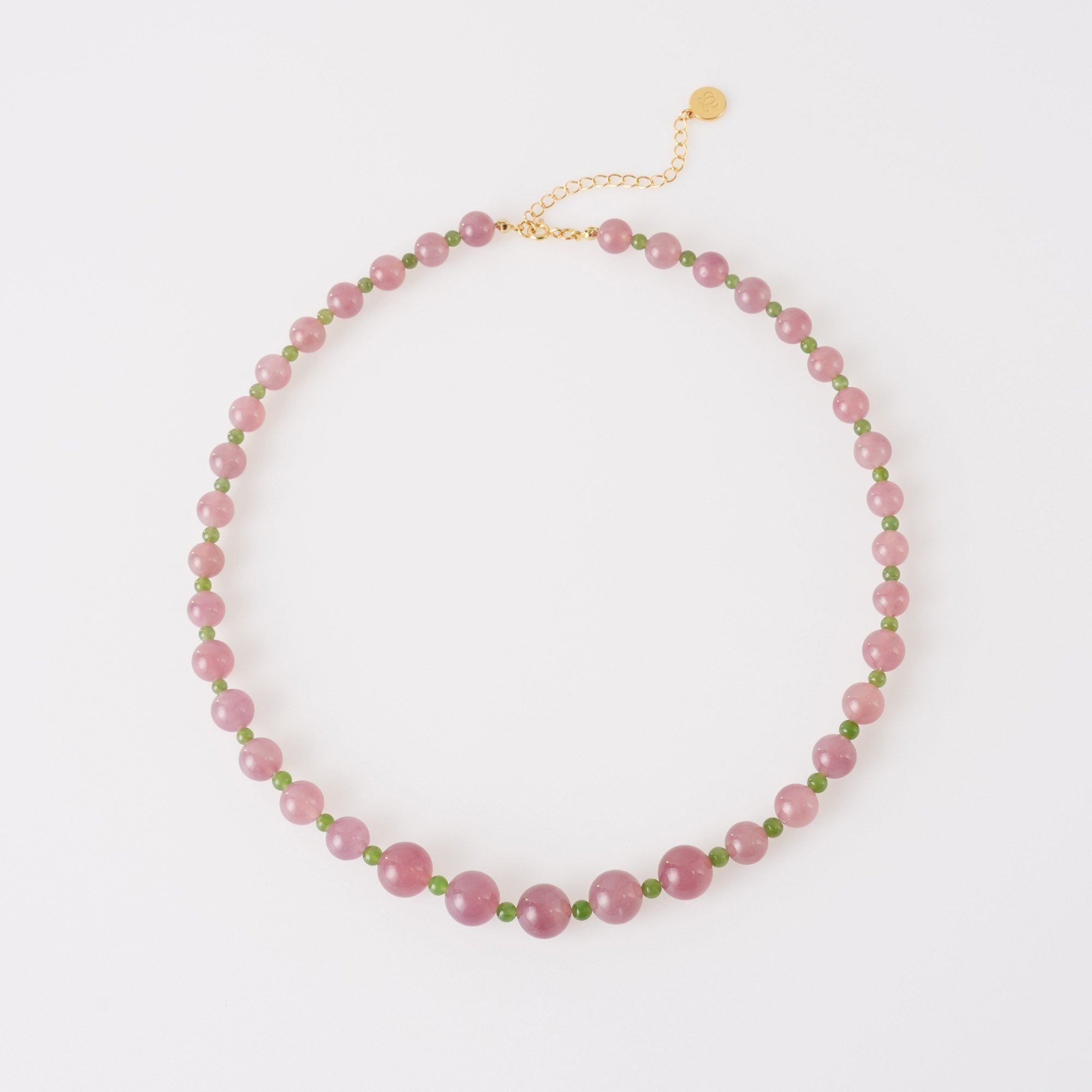 西子/【胭脂玉】新中式温柔串珠锁骨链渐变塔链项链/XLKX0116