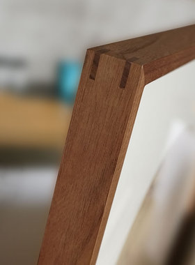 鲁大爷装裱黑胡桃M画框定制相框a4实木挂墙十字绣裱框外框木质