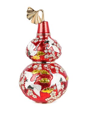 高档贺寿礼物珐琅彩工艺合金仙鹤葫芦摆件创意家居礼品送领导长辈