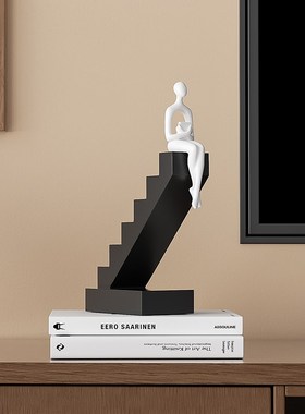 设计师现代艺术人物摆件侘寂风轻奢创意家居客厅玄关酒柜软装饰品