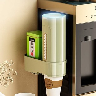 防尘纸杯收纳置物架收纳盒 家用一次性纸杯杯子架简约取杯器壁挂式