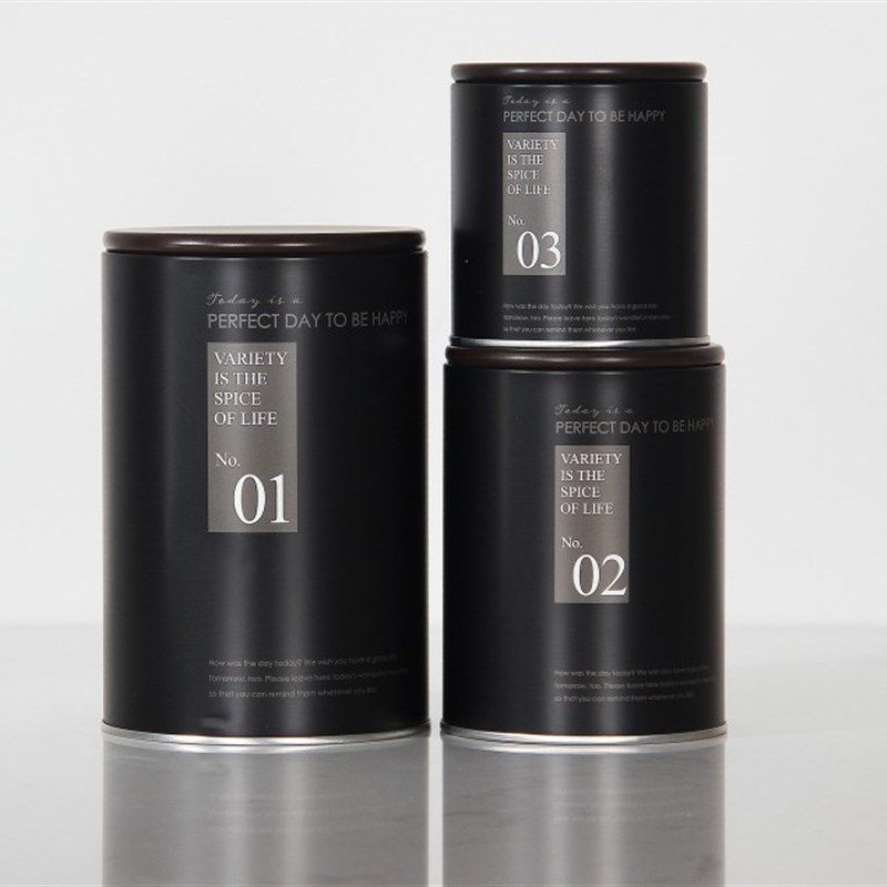 样板房间厨房软装饰品摆件茶叶咖啡豆收纳瓶黑色英文密封储物罐子