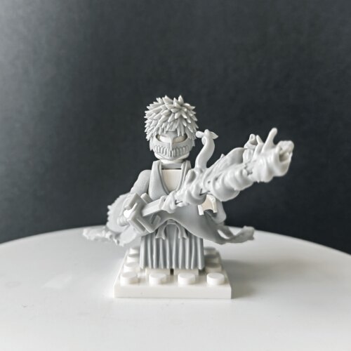 黑崎一护•境界|3D光固化打印的第三方MOC小人仔穿戴原色白模