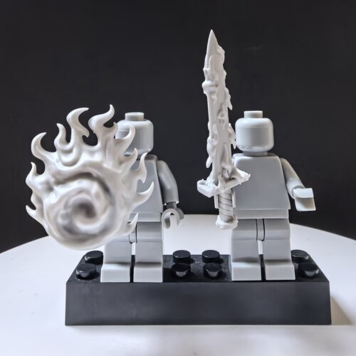 一把剑和一个盾@宇智波鼬的武器/光固化打印第三方小人仔穿戴白模