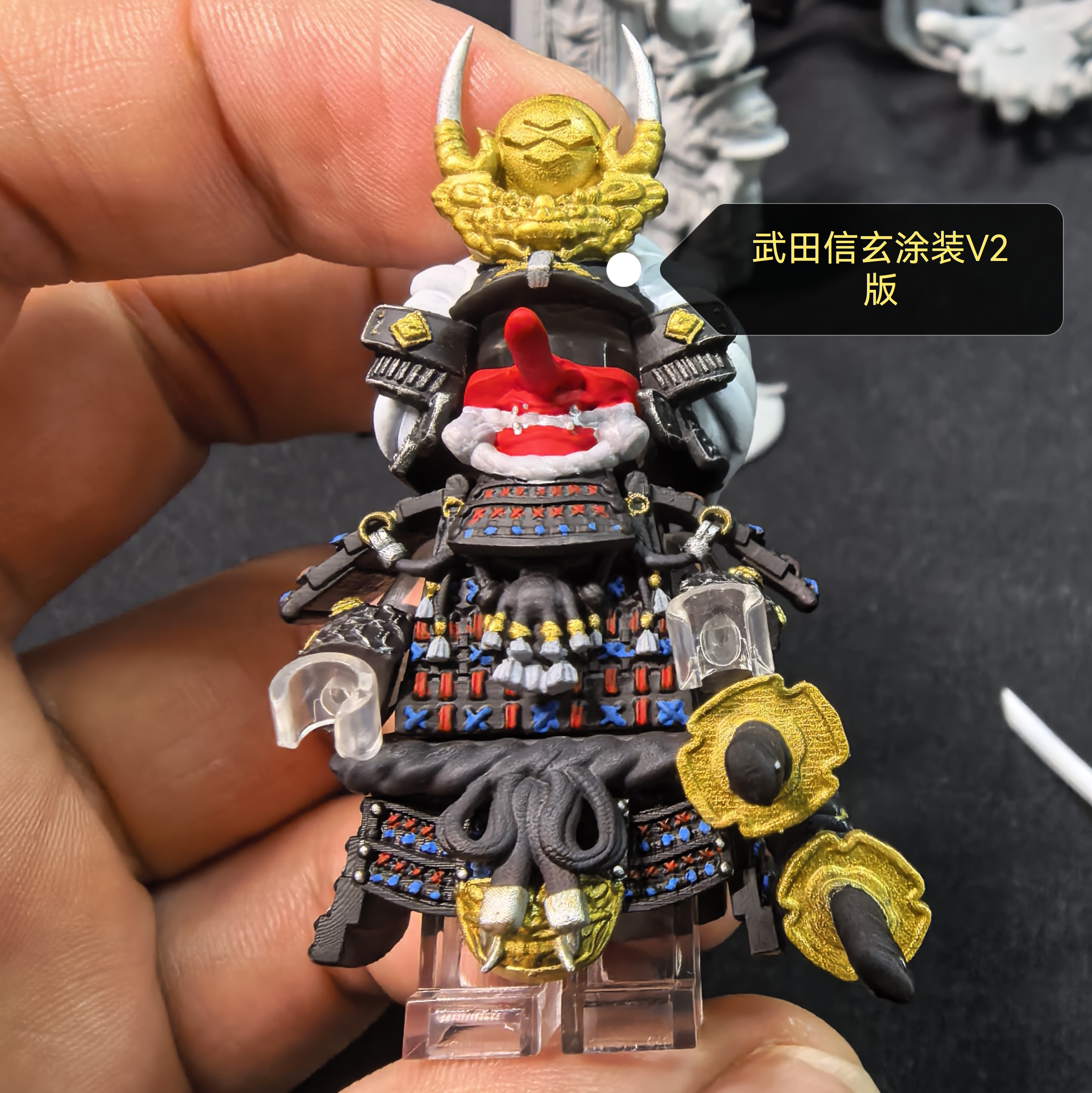 武田信玄·涂装V2版·十年老师傅涂装 |3D打印的第三方小人仔穿戴